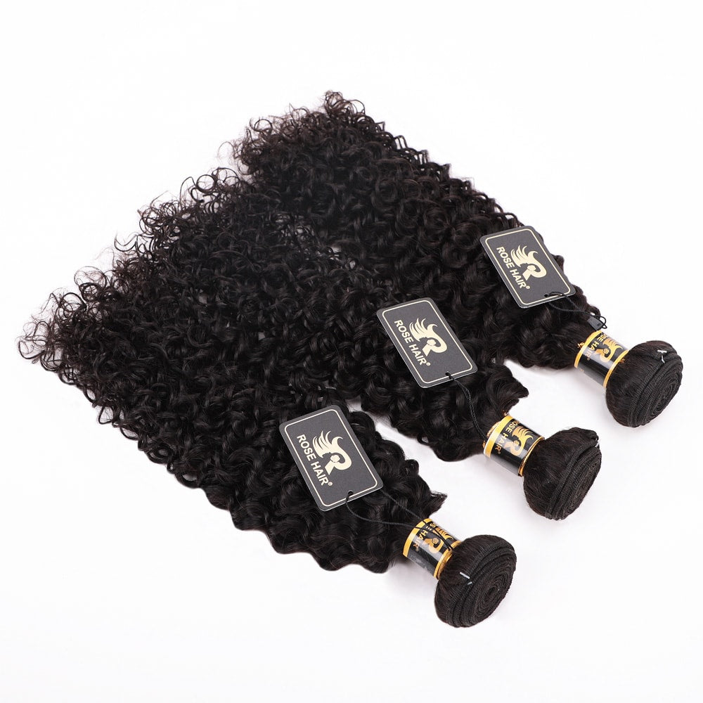 10A Grade 1PC Kinky Curly Best Brazilian Virgin Hair Bundles - Rose Hair
