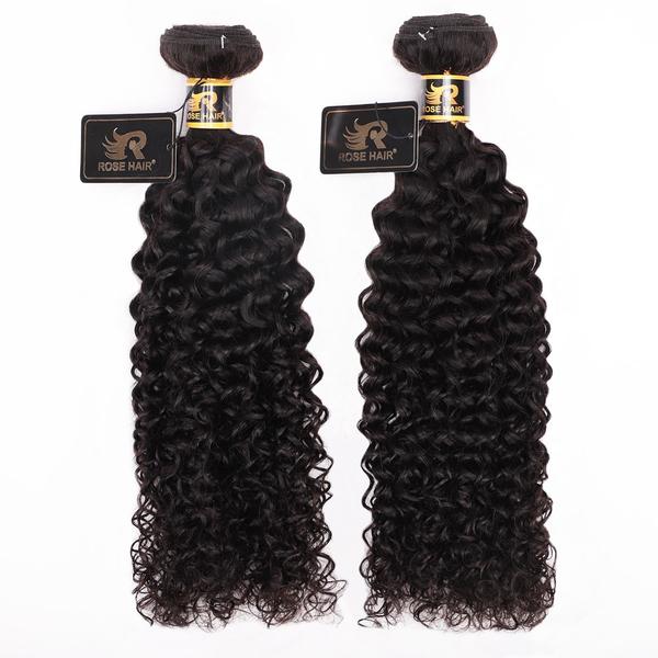 10A Grade 4PCS Kinky Curly Best Brazilian Virgin Hair Bundles - Rose Hair