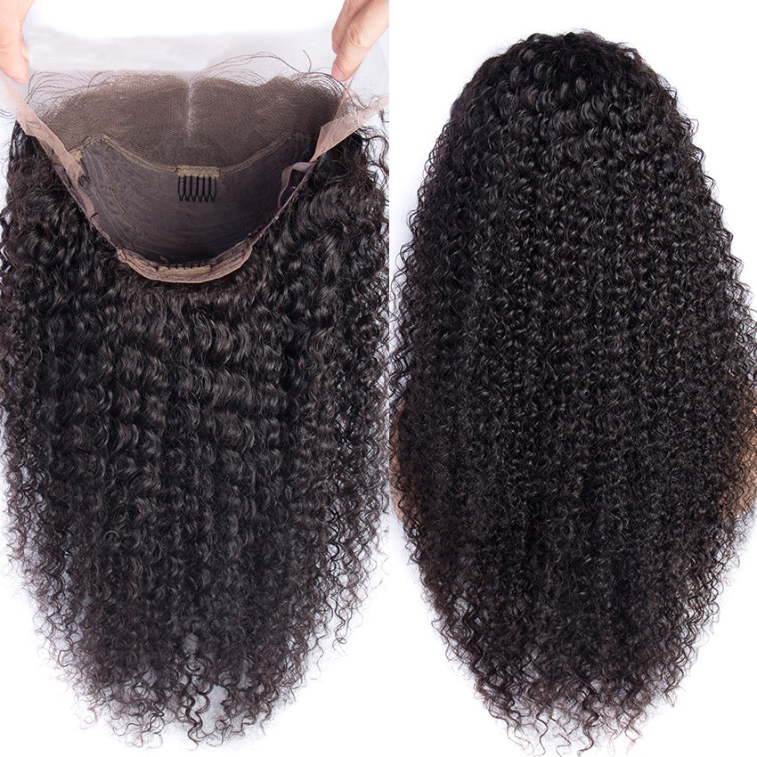 Pre Plucked Swiss 360 Lace Kinky Curly Wig Best Brazilian Human Virgin RoseHair Wig - Rose Hair
