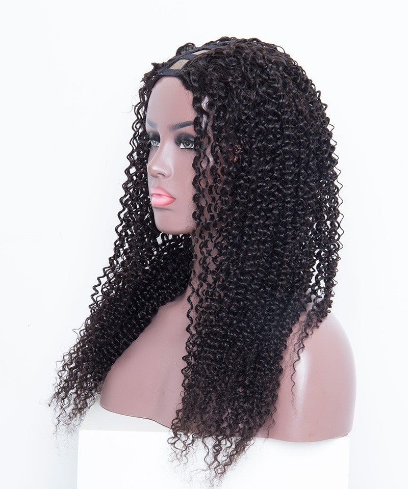 RoseHair U Part Kinky Curly Wig Super Easy Affordable Human Hair Wig - Rose Hair
