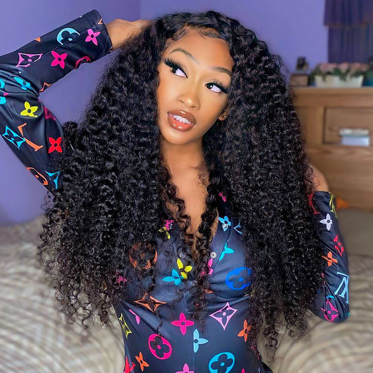 Rose Hair Long Curly Hair Wigs 18-40 Inches Lace Front Wigs With Baby Hair For Women
