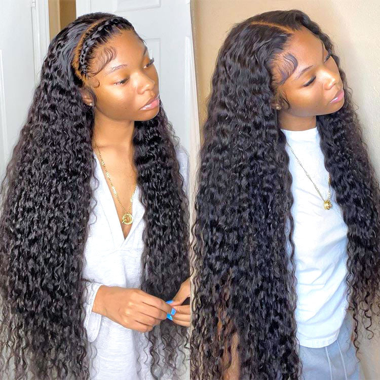 Rose Hair Long Curly Hair Wigs 18-40 Inches Lace Front Wigs With Baby Hair For Women