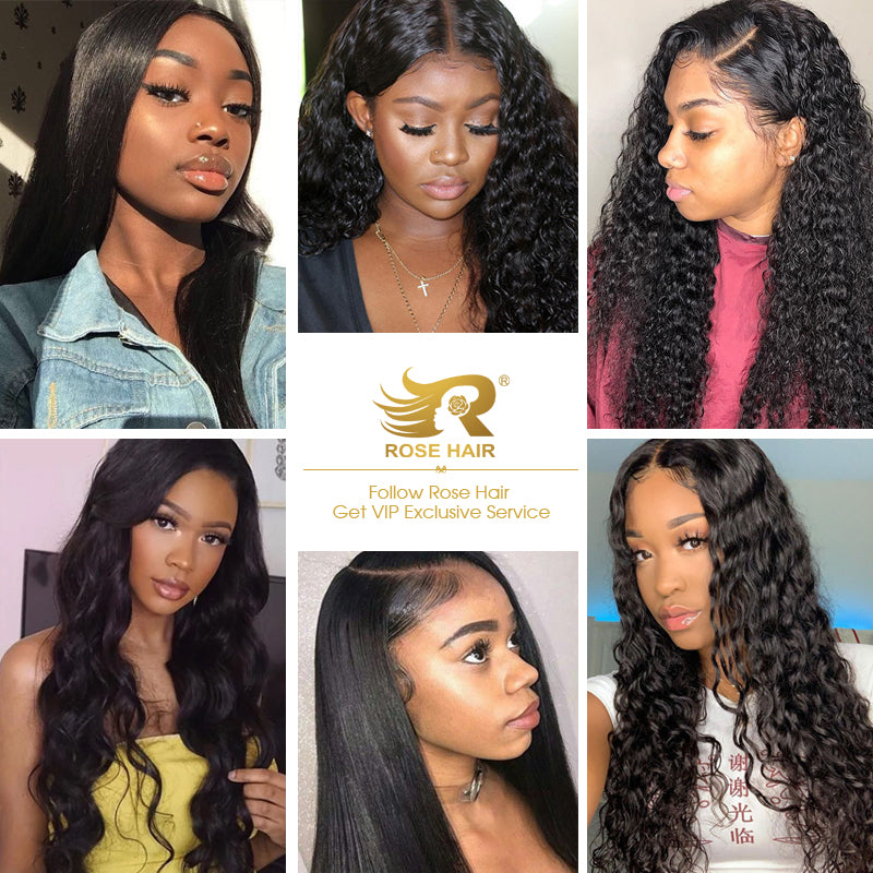 Rose Hair Best Brazilian Virgin Human Hair 13*4/ 13*6/ 360/ Full Lace Wig 150% Density Long Hair All Texture - Rose Hair