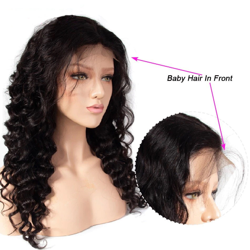 Pre Plucked Swiss 360 Lace Loose Wave Wig Best Brazilian Human Virgin RoseHair Wig - Rose Hair