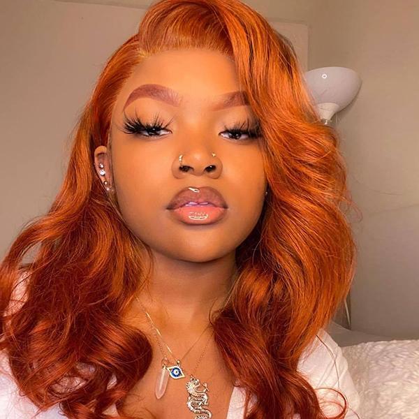 FLASH SALE | Ginger Orange Color Glueless 13x4 Frontal Lace Wig