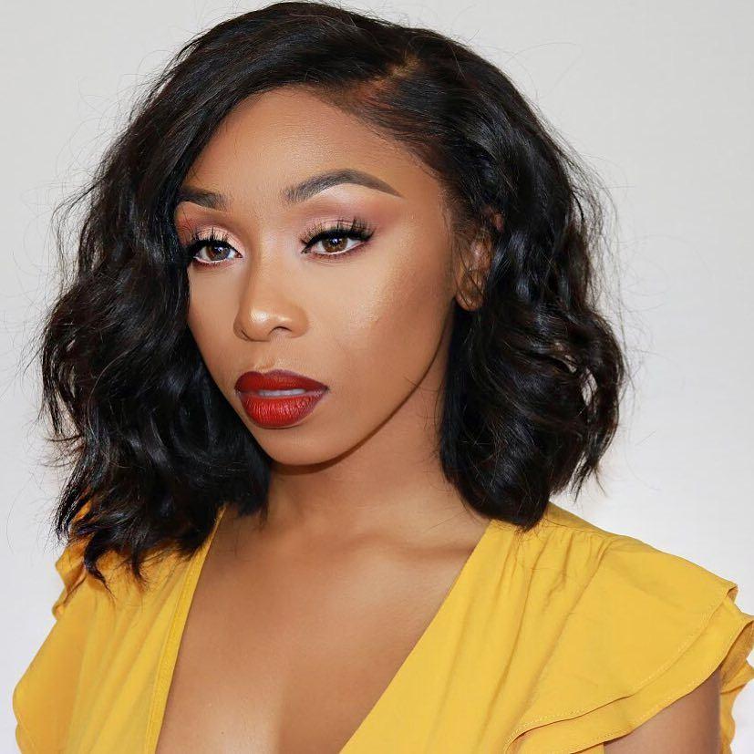 Body Wave Short Cut 13x4 Frontal Lace Wig - Rose Hair