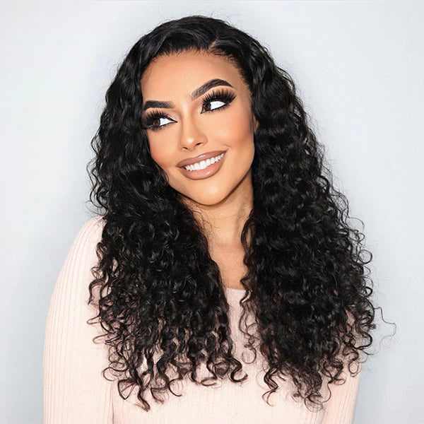 Clearance Sale-Medium Length Water Wave 13x4 Lace Front Wig 200% Density