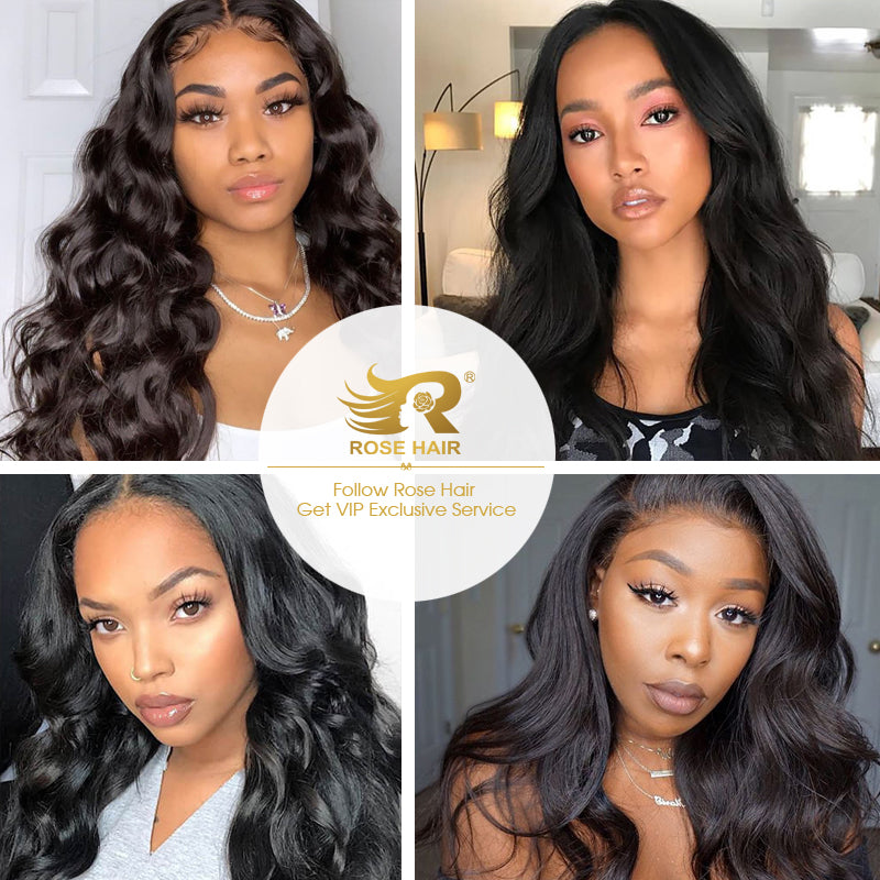Rosehair 10A Grade Brazilian 3 Bundles Virgin Hair With 4*4 Lace Closure Long Hair All Texture - Rose Hair