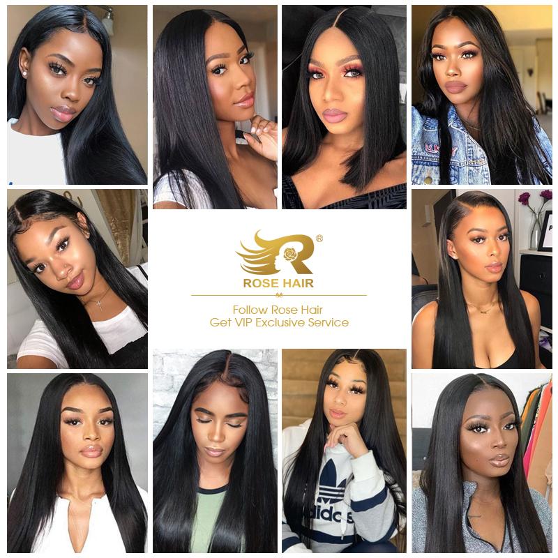 Rose Hair 13*4 Lace Frontal Straight Brazilian Human Virgin Hair Wig - Rose Hair
