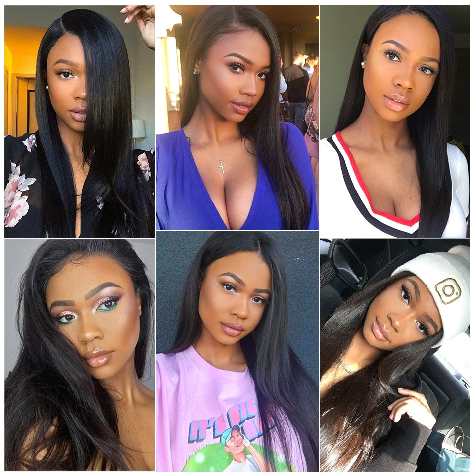 Rose Hair Straight Full Lace Best Brazilian Virgin Human Gorgeous Soft Hair Wig Free Shipping - Rose Hair