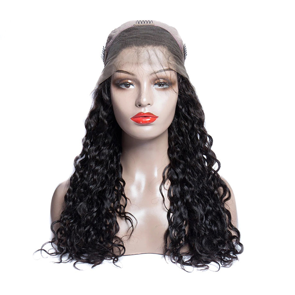 Rose Hair Full Lace Best Brazilian Virgin Human Hair Water Wave Gorgeous Soft Hair Wig - Rose Hair