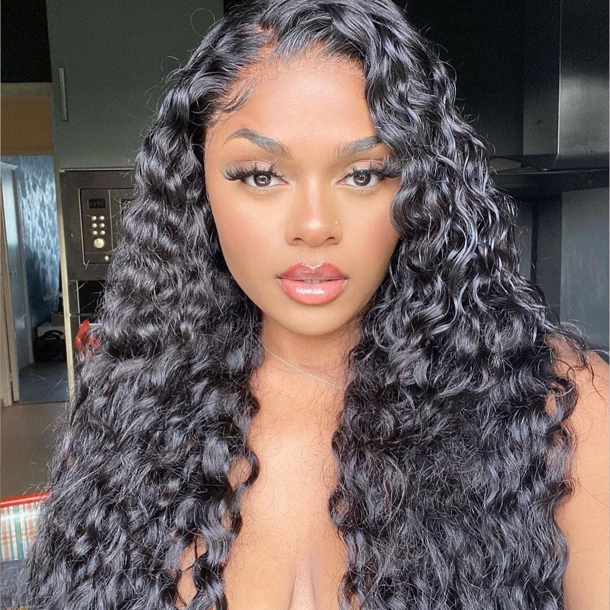 Rose Hair 5x5 HD Lace Closure Wig Water Wave 100% Human Hair Invisible For Women