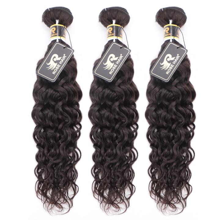 10A Grade 4PCS Water Wave Best Brazilian Virgin Hair Bundles - Rose Hair