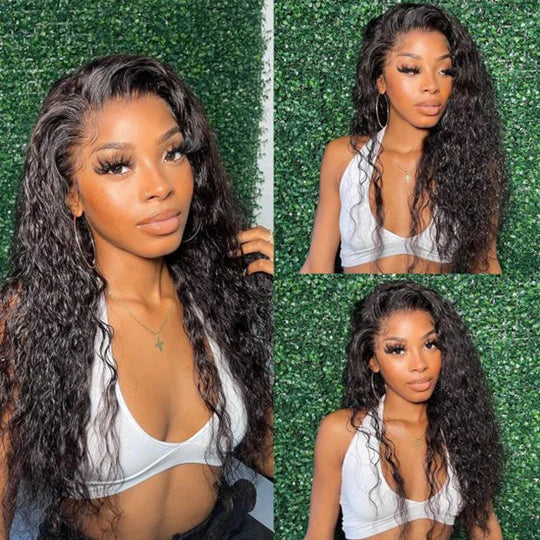 Rose Hair Water Wave 6x6 HD Undetectable Swiss Lace Wig Deep Parting Lace Wigs