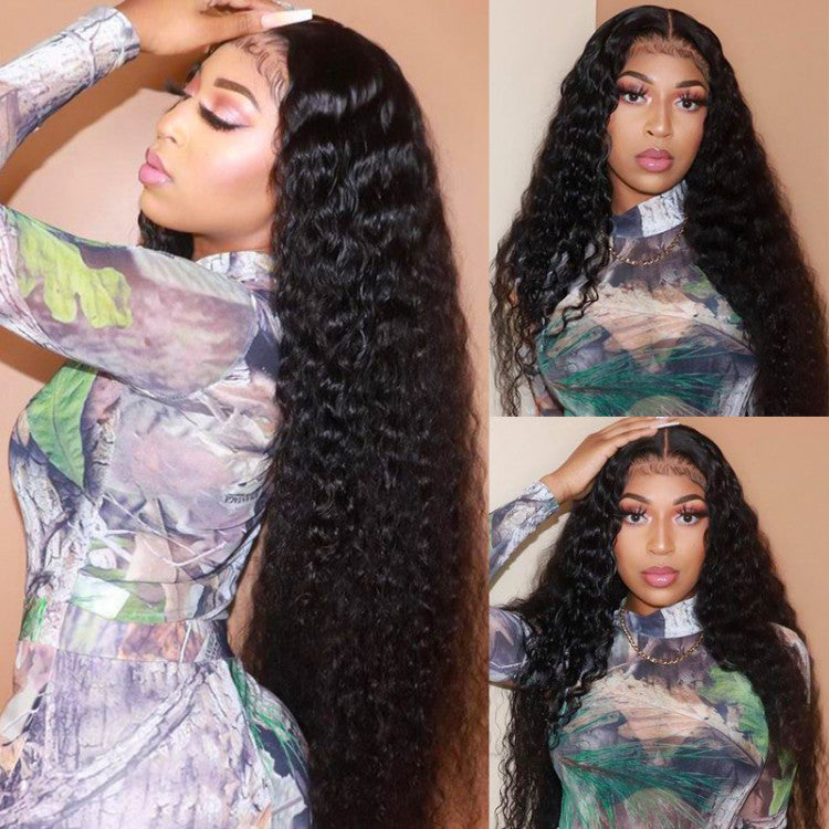 Rose Hair Water Wave 13x6 HD Lace Frontal Wigs 100% Human Hair Invisible HD Lace Wigs