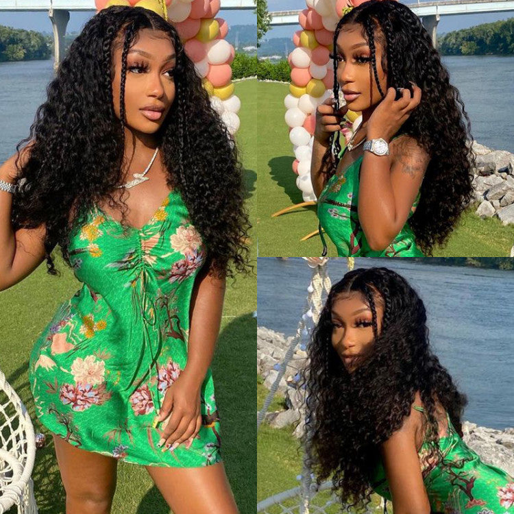 Rose Hair Water Wave 13x6 HD Lace Frontal Wigs 100% Human Hair Invisible HD Lace Wigs