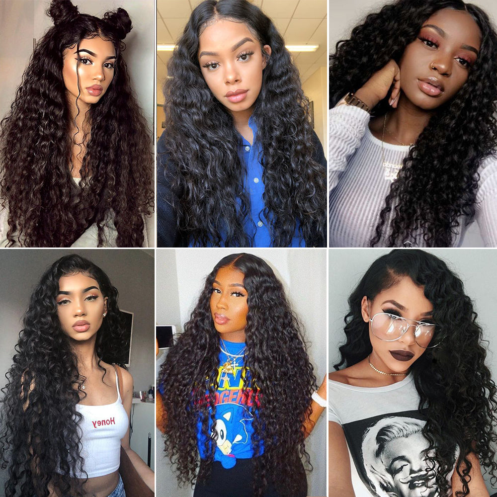 Rose Hair Full Lace Best Brazilian Virgin Human Hair Water Wave Gorgeous Soft Hair Wig - Rose Hair