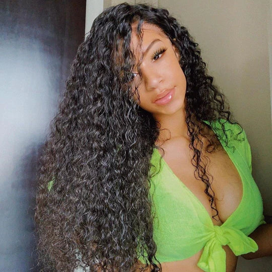 Rose Hair Water Wave 6x6 HD Undetectable Swiss Lace Wig Deep Parting Lace Wigs