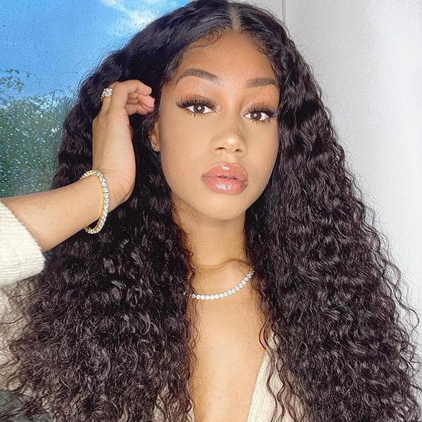 High Density Wet And Wavy High Density Glueless 4x4 Lace Closure Wig