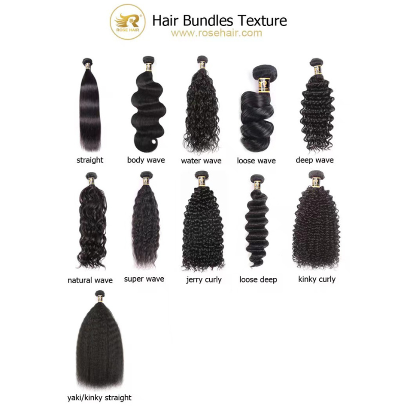 Rose Hair 10A Grade 10Pcs Human Hair Bundle Wholesale Package Deal Same Length