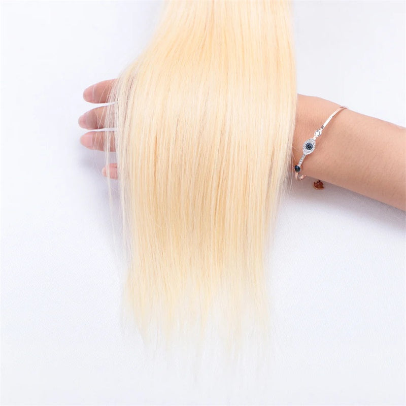 Rose Hair Blonde 613 Color 10A Grade 3 Bundles Straight Hair Brazilian Virgin Hair Bundles
