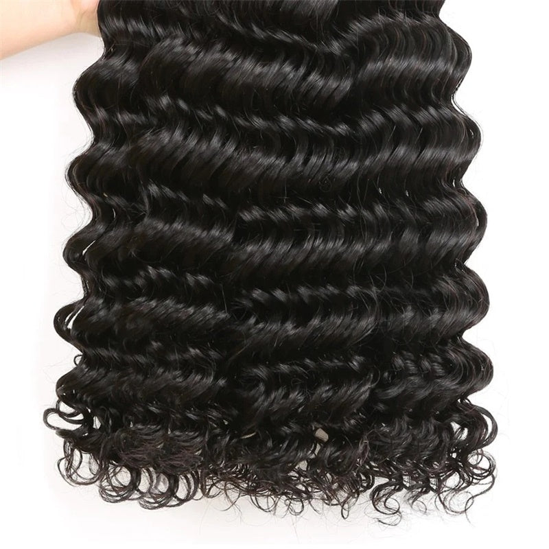 Rose Hair 10A Grade 3 Bundles Deep Wave Brazilian Virgin Hair Bundles