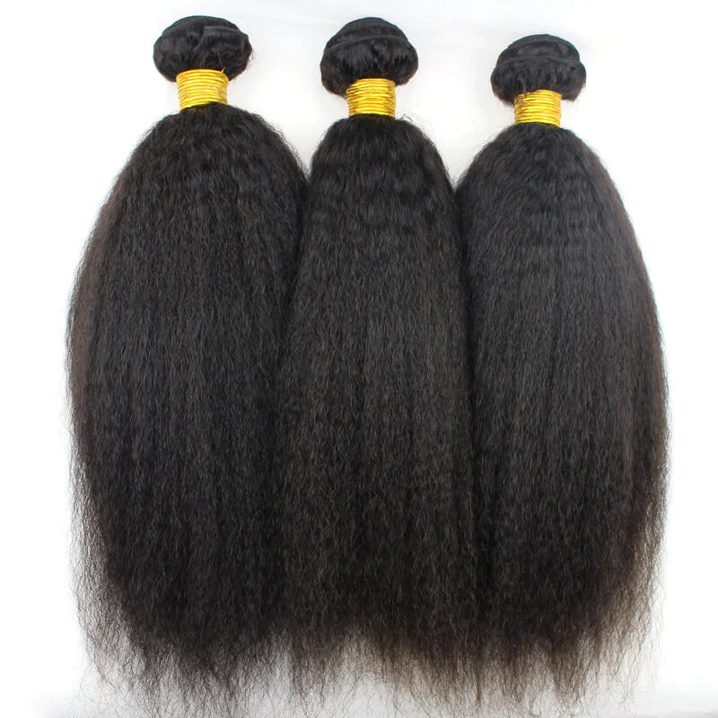 Rose Hair 15A Grade 3 Bundles Kinky Straight Brazilian Virgin Hair Bundles