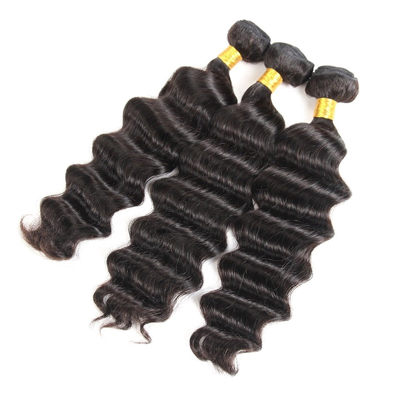 Rose Hair 15A Grade 3 Bundles Loose Deep Wave Brazilian Virgin Hair Bundles