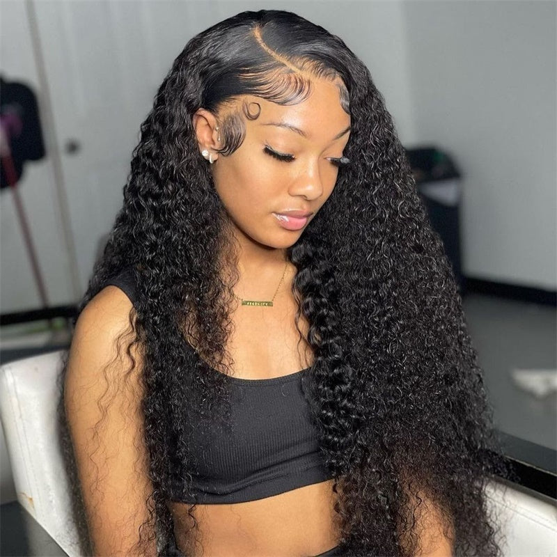Rose Hair Jerry Curly 13x4 Lace Front Wig Human Hair Wig