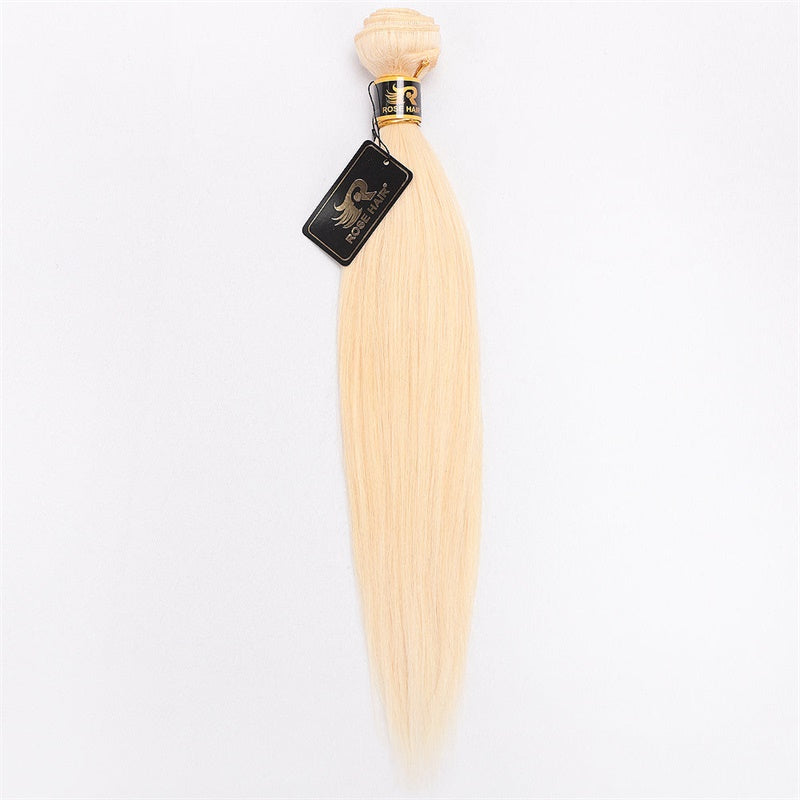 Rose Hair Blonde 613 Color 10A Grade 1 Bundle Straight Hair Brazilian Virgin Hair Bundles