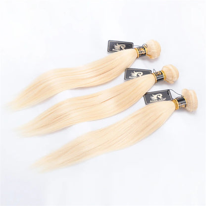 Rose Hair Blonde 613 Color 10A Grade 1 Bundle Straight Hair Brazilian Virgin Hair Bundles