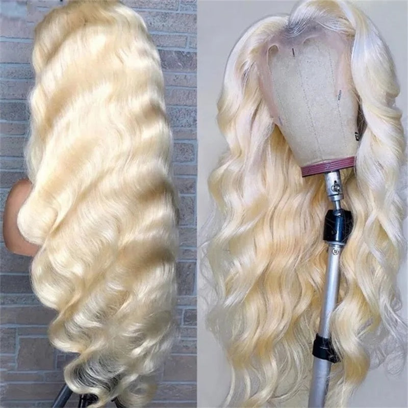 Rose Hair Blonde 613 Color Body Wave 13x6 Lace Front Wig Human Hair Wig