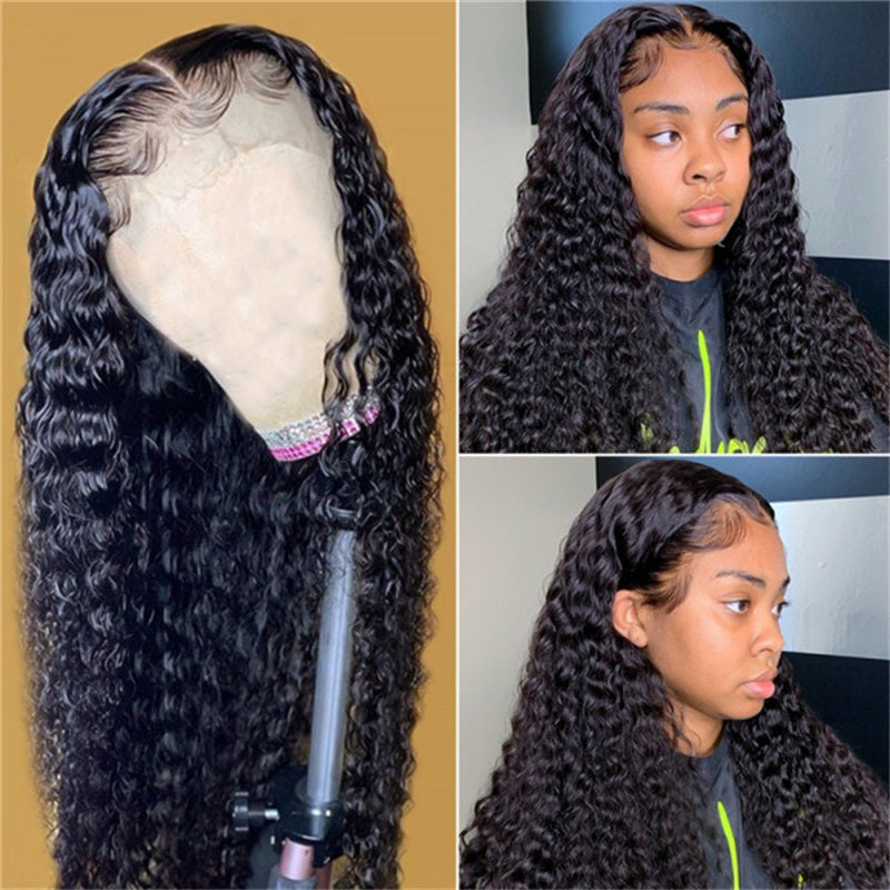 Rose Hair Jerry Curly 5x5 Lace Closure Wig Human Virgin Hair Wig