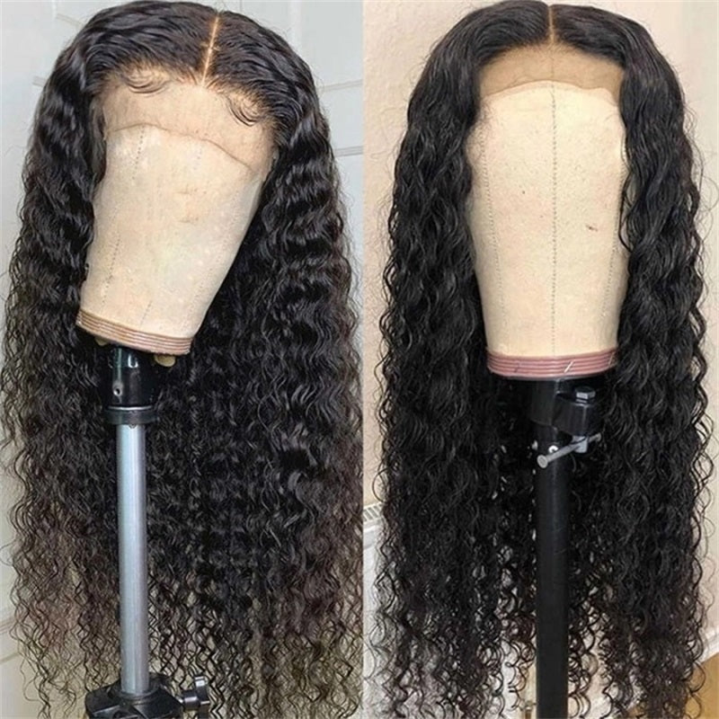 Rose Hair Jerry Curly 4x4 Lace Closure Wig Human Virgin Hair Wig
