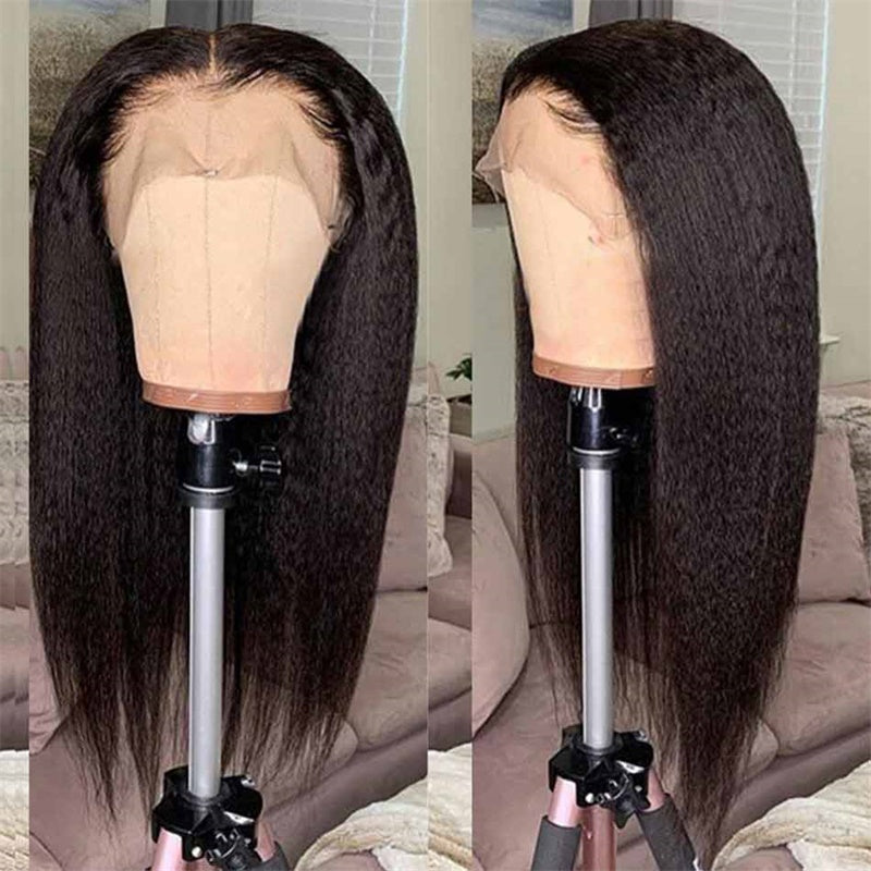 Rose Hair Kinky Straight 13x4 Lace Front Wig Human Hair Wig