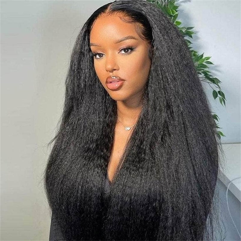 Rose Hair Kinky Straight 13x6 Lace Front Wig Human Hair Wig