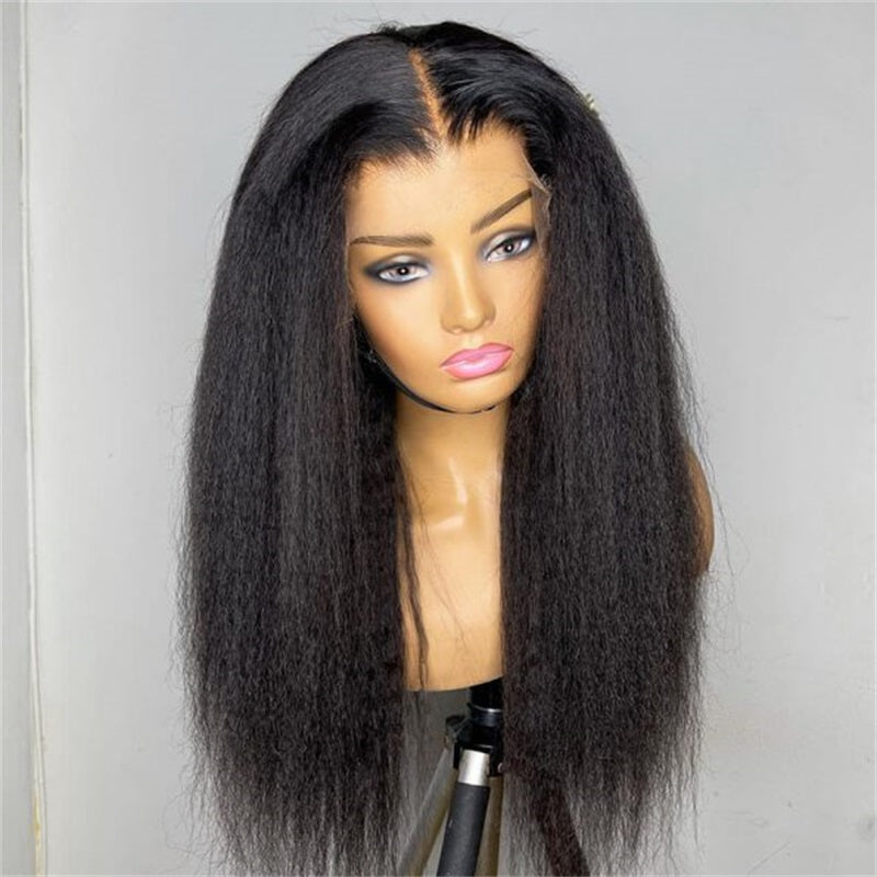 Rose Hair Kinky Straight 5x5 Lace Closure Wig Human Hair Wig