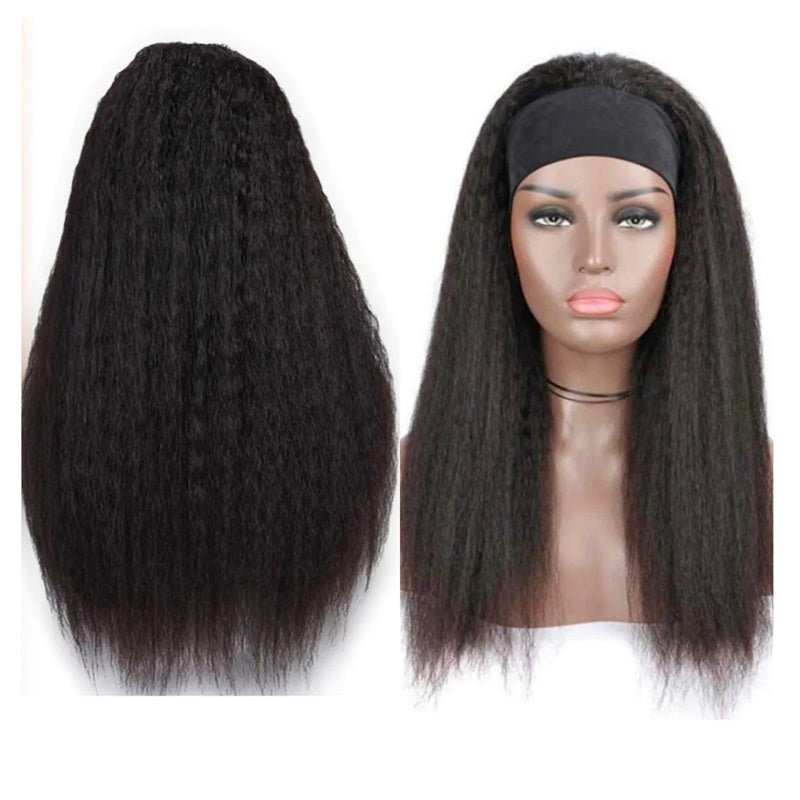 Rose Hair Kinky Straight Headband Wig Human Hair Wig