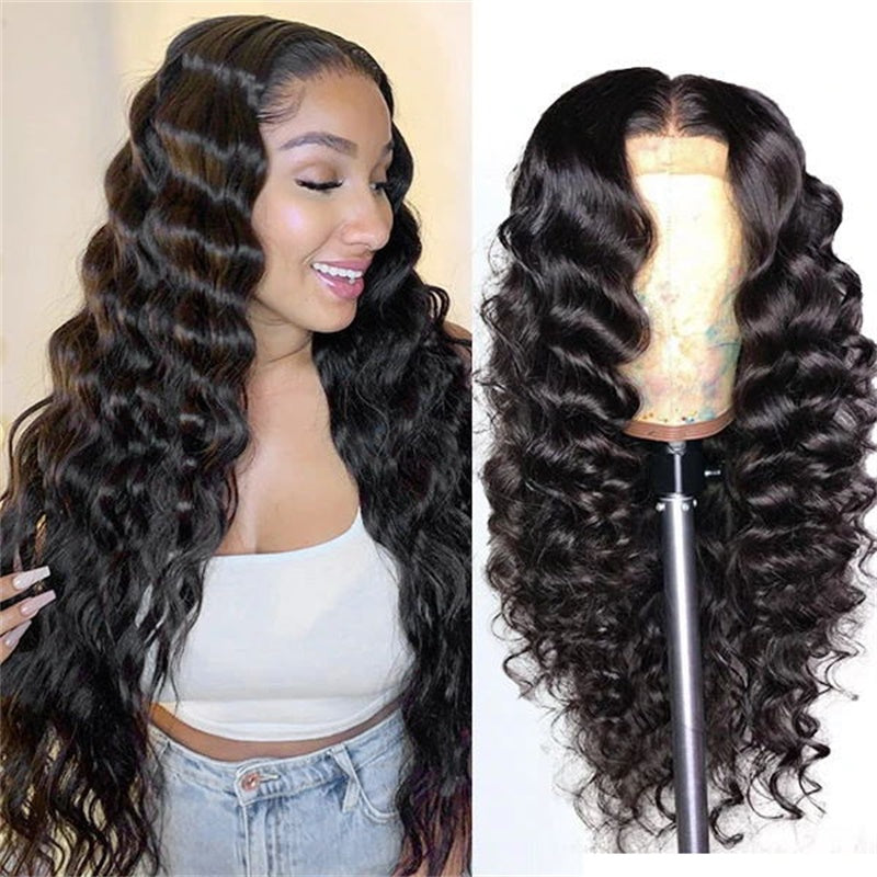 Rose Hair Loose Deep Wave 13x4 Lace Front Wig Human Hair Wig