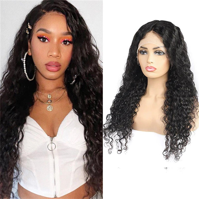 Rose Hair Water Wave T Part Wig Human Hair Wig