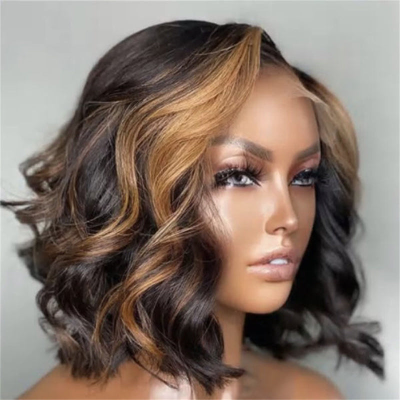 Rose Hair Side Part Blonde Mix Loose Wave 5x5 HD Lace Closure Wig