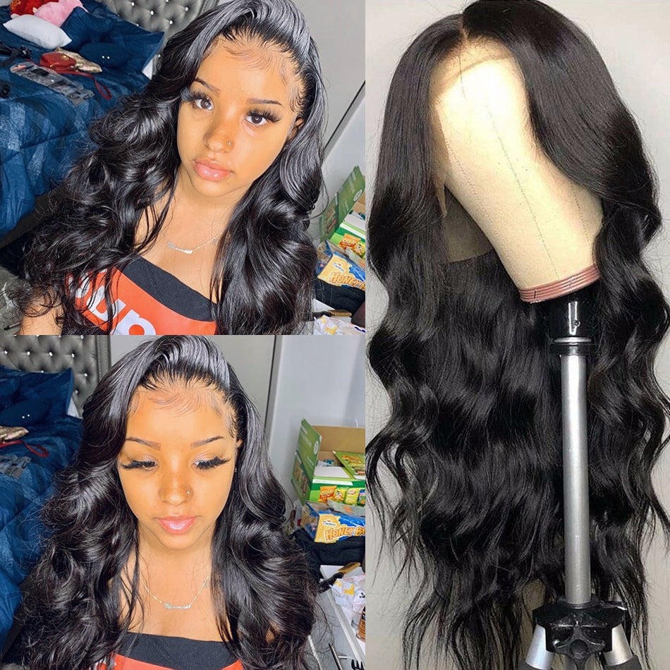 4x4 Glueless Lace Closure Wig Big Bouncy 100% Human Hair Wig All Texture