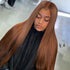 Rose Hair Warm Look Friendly Warm Brown Silky Straight Lace Frontal Wig - Rose Hair