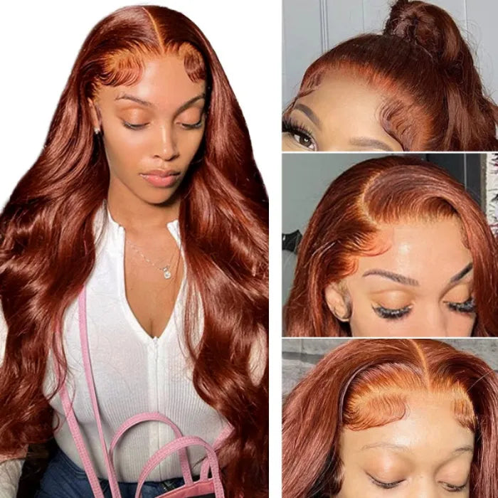 Reddish Brown 5x5 HD Lace Closure Wig 