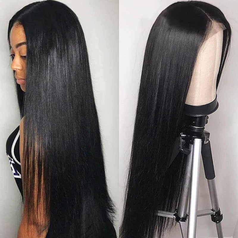 RoseHair Super Fashion Lace Closure Machine Made Wig Real Human Brazilian Virgin Hair Wig - Rose Hair