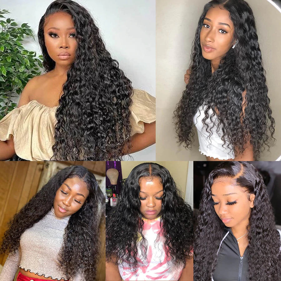 180% Density Spanish Curly Hair 13x4 HD Transparent Lace Front Wig Natural Human Hair Wig