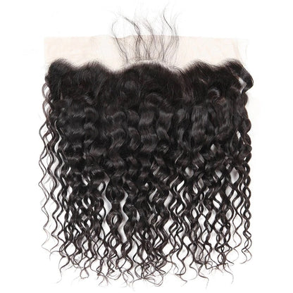 10A Grade Pre Plucked 13x4 Lace Frontal with 3 Bundles Best Brazilian Virgin Hair Weave Ear to Ear Frontal Water Wave - Rose Hair