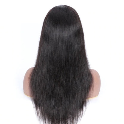 Rose Hair Straight Full Lace Best Brazilian Virgin Human Gorgeous Soft Hair Wig Free Shipping - Rose Hair