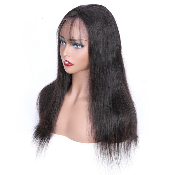 Rose Hair Straight Full Lace Best Brazilian Virgin Human Gorgeous Soft Hair Wig Free Shipping - Rose Hair