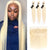 10A Grade Straight #613 Blonde Color Pre Plucked 13x4 Lace Frontal with 3 Bundles Best Brazilian Virgin Hair - Rose Hair